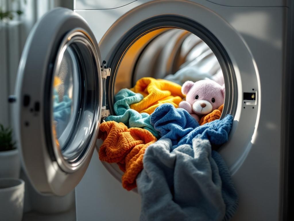 Detergente en ropa de lavadora: causas y ajustes